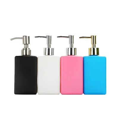 

VIBRANT GLAMOUR 500ml Plastic Square Pump Shampoo Bottle Lotion Container Empty Cosmetic Containers Pot Refillable Travel Bottle