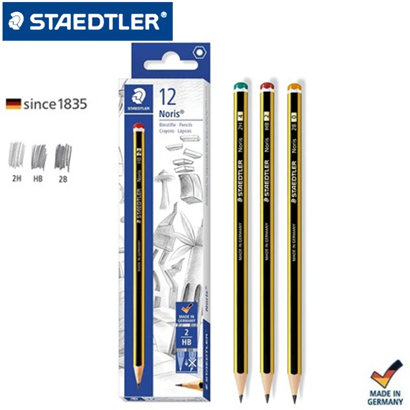 12pcs STAEDTLER 120 Standard Pencils Writing Pencil Stationery School Office Supplies Drawing Pencil Black Lead  HB Pencils