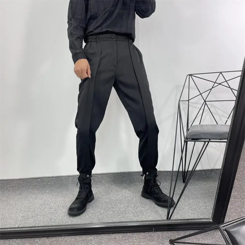 Men's Conical Pants Spring And Autumn New Mature Gentlemen's Business Casual Simple Large Pants