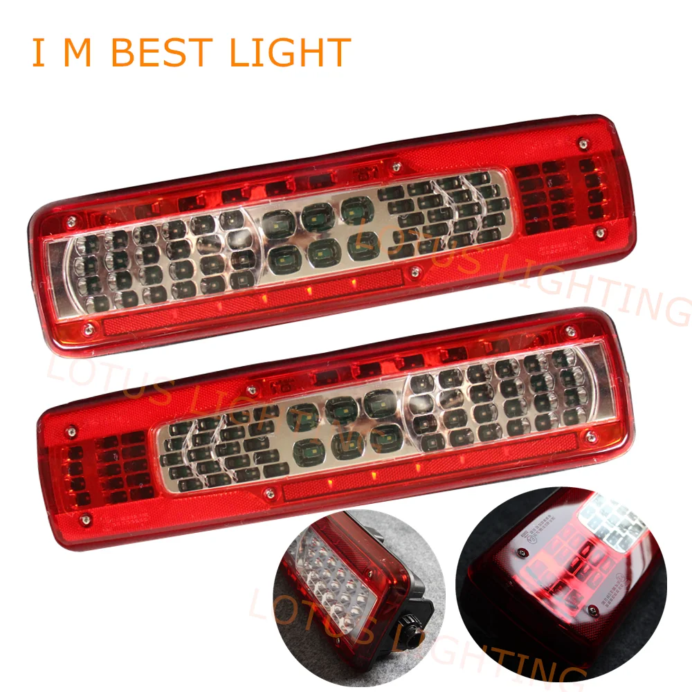 24V LED Turn Stop Brake Signal Lights For Volvo FH460 540 Heavy Truck Rear Tail Lamps Left and Right with Buzzer