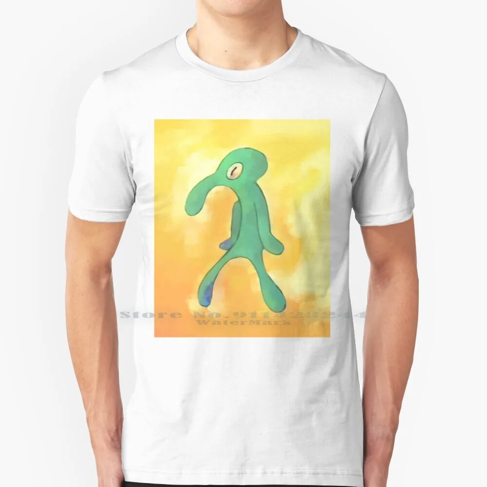 High Res Bold And Brash Repaint 100% Cotton T Shirt Bold And Brash Squidward Cartoon Parody Meme High Resolution High Quality