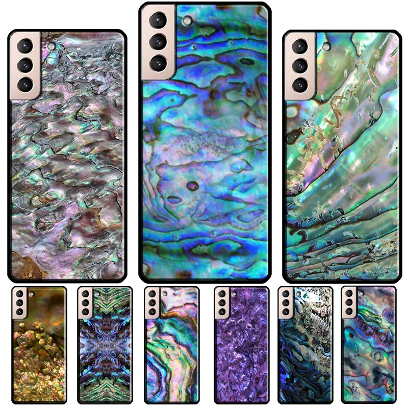 Paua Abalone Shell Cover For Samsung Galaxy S20 FE S8 S9 S10 Plus Note 10 Note 20 S22 S21 S23 Ultra Phone Case