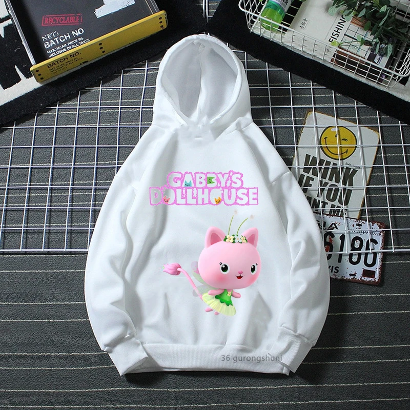 New Arrival 2022 Gabby'S Dollhouse Graphic Print Hoody For Girls Funny Cat Sweatshirt Winter/Spring/Autumn Kawaii Kids Clothes