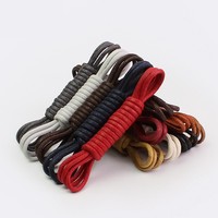 0.25cm Cotton Waxed Shoe laces Round Leather Shoelaces for Oxford Boots Waterproof Shoelace Length 90/100/120 cm