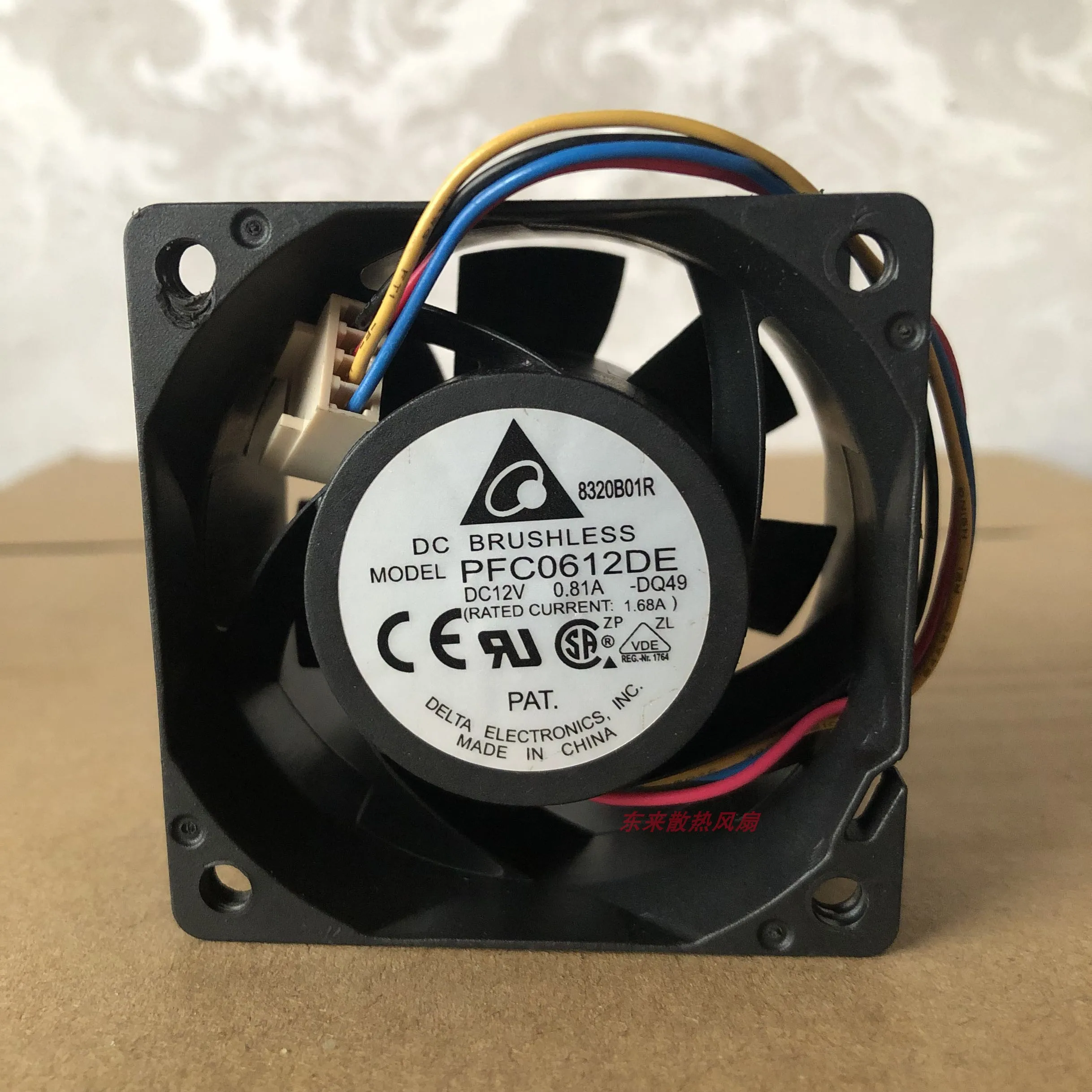 

DELTA Electronics PFC0612DE DQ49 Server Cooling Fan DC 12V 0.81A 60x60x38mm 4-wire