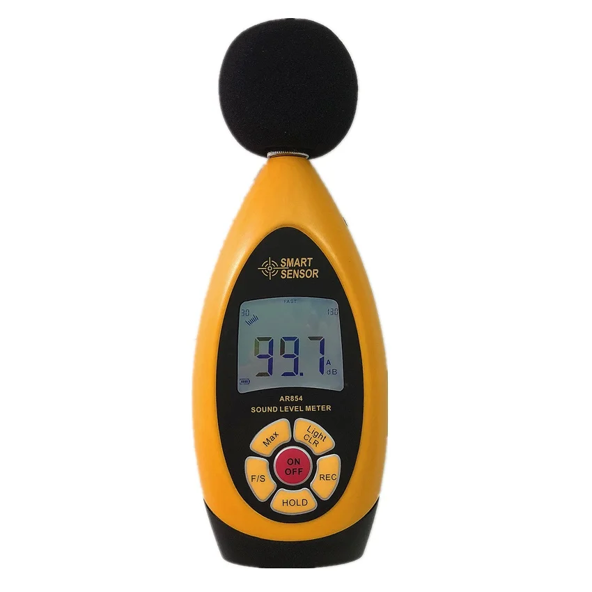 Handheld Digital Noise Sound Level Meter Store 10000 Readings USB Tester Range 30dB-130dB Accuracy +/- 1.5db Smart Sensor AR854