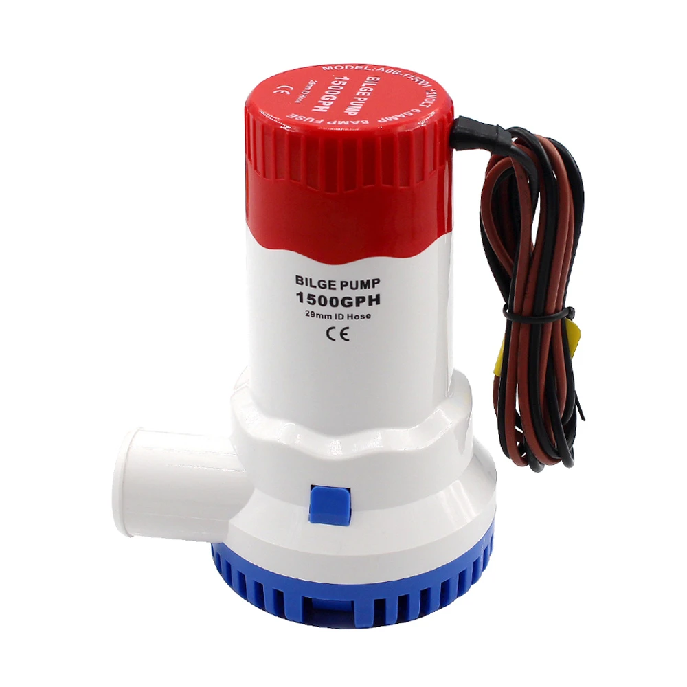 Submersible Electric Water Pump 1500GPH DC 12V 24V Bilge Pump For Seaplane Civil Ship Houseboat Boats