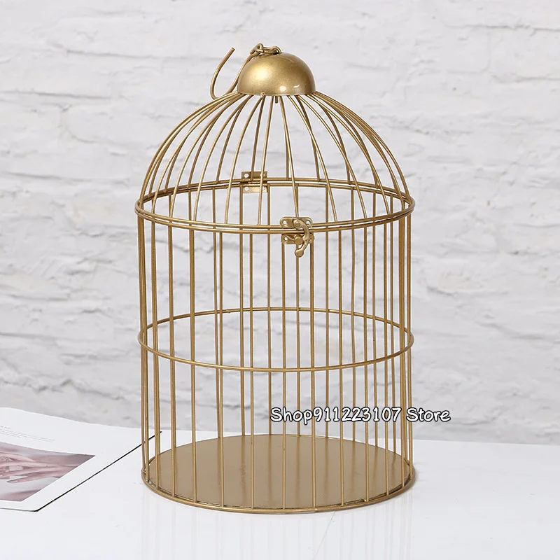 European retro iron bird cage flower stand bird cage balcony outdoor decoration pet supplies decorative bird cage