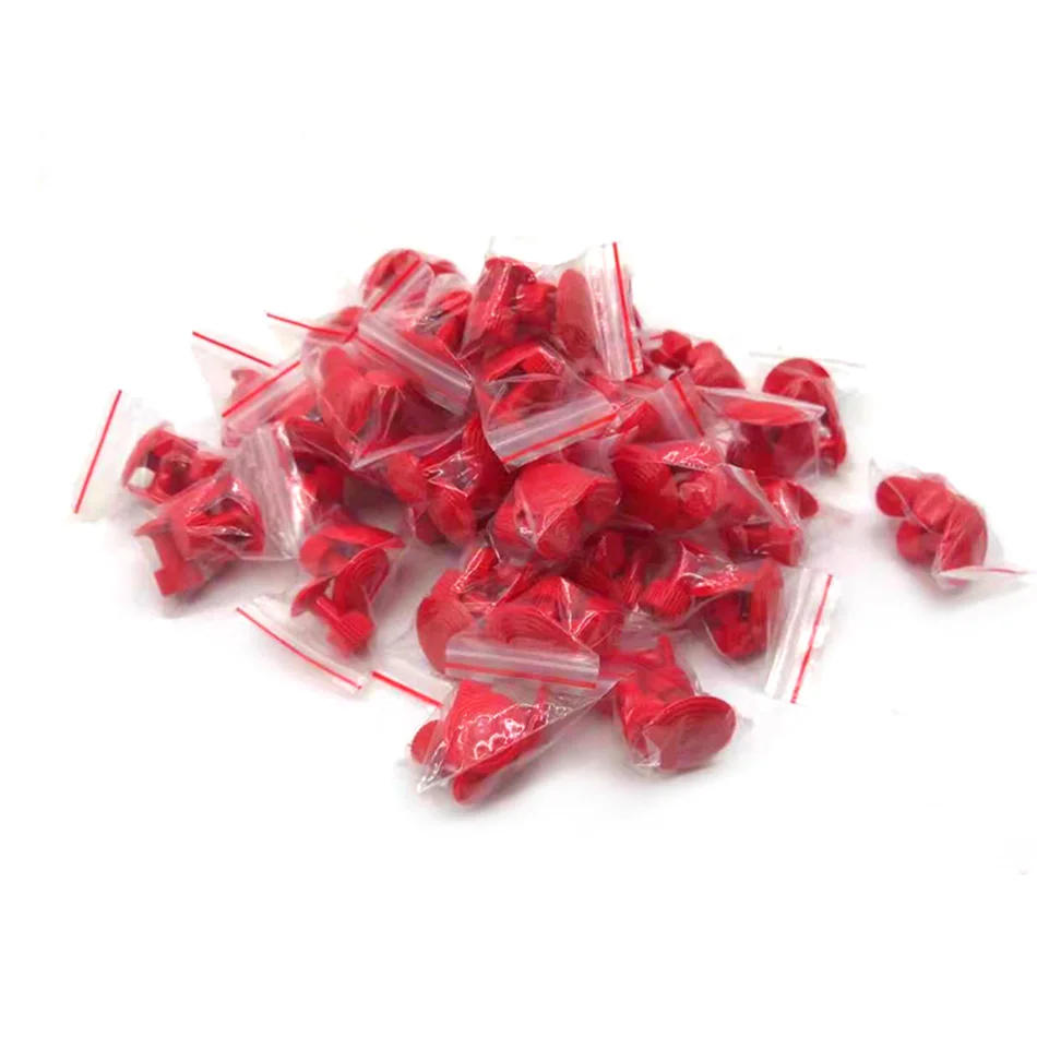 PDR King Tools 3pcs Red GlueTabs With Convex Surface For Hail Pit Dent Repair Tools Dent Puller Kit