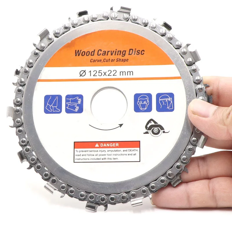 5นิ้ว14ฟัน Chain Disc 125*22มม.ไม้ Chainsaw แผ่นตัดใบมีดไม้ Slotting Saw Blade