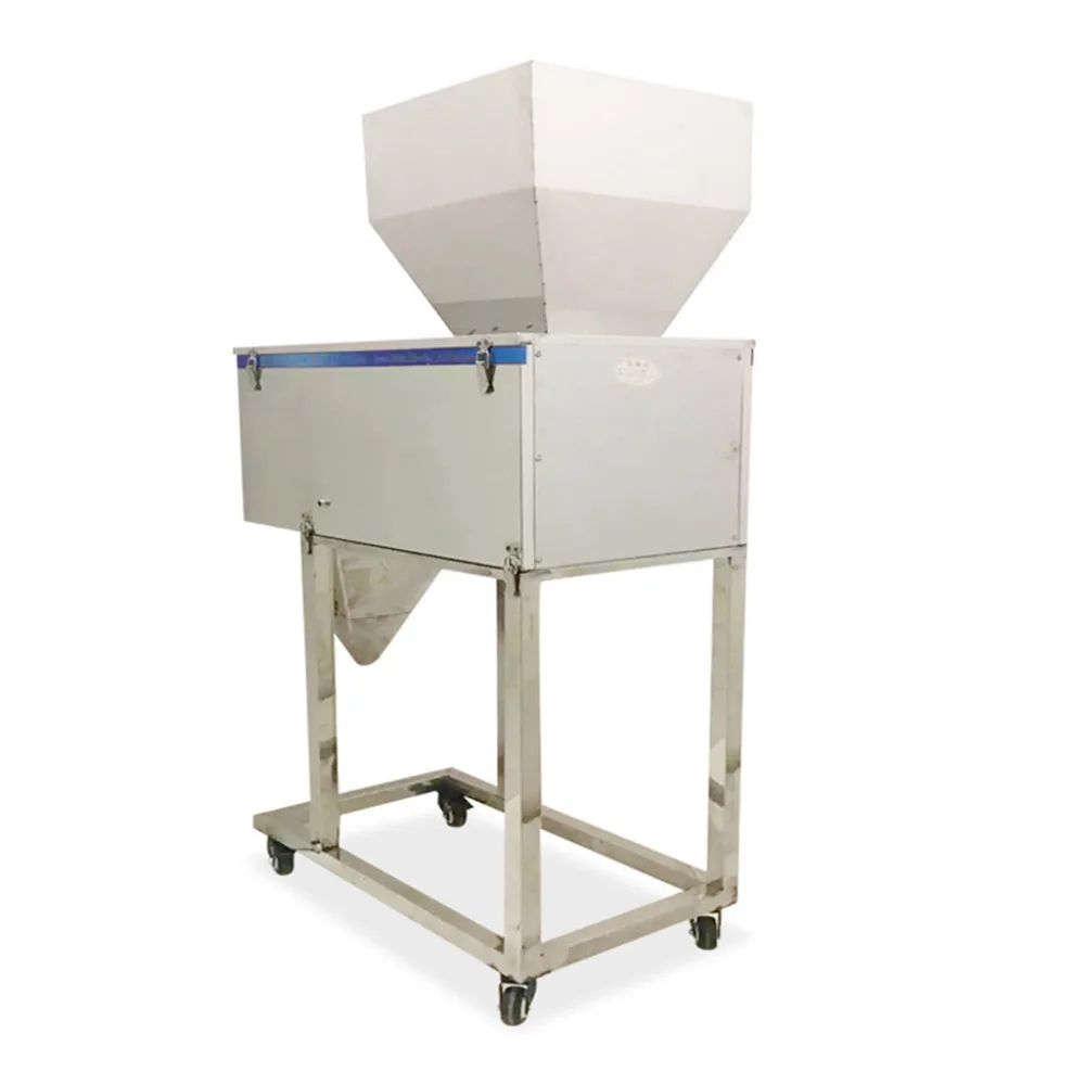 Máquina de llenado de granos de arroz, grano de arroz, polvo de gránulos de frutas secas, gran capacidad de pesaje, 25-5000 gramos