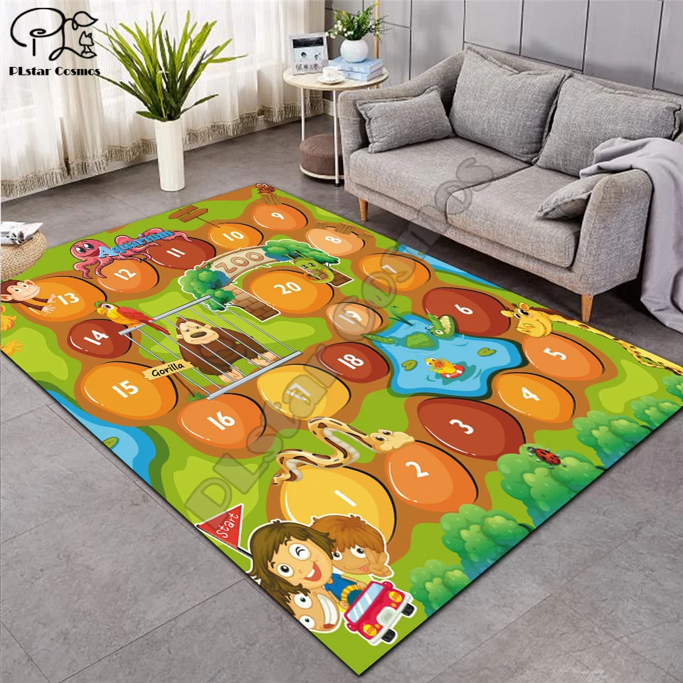 Children Cartoon Kids baby Play Mat Board Game Large Carpet for Living Room climbing mat Cartoon Planet Rug Maze princess castle