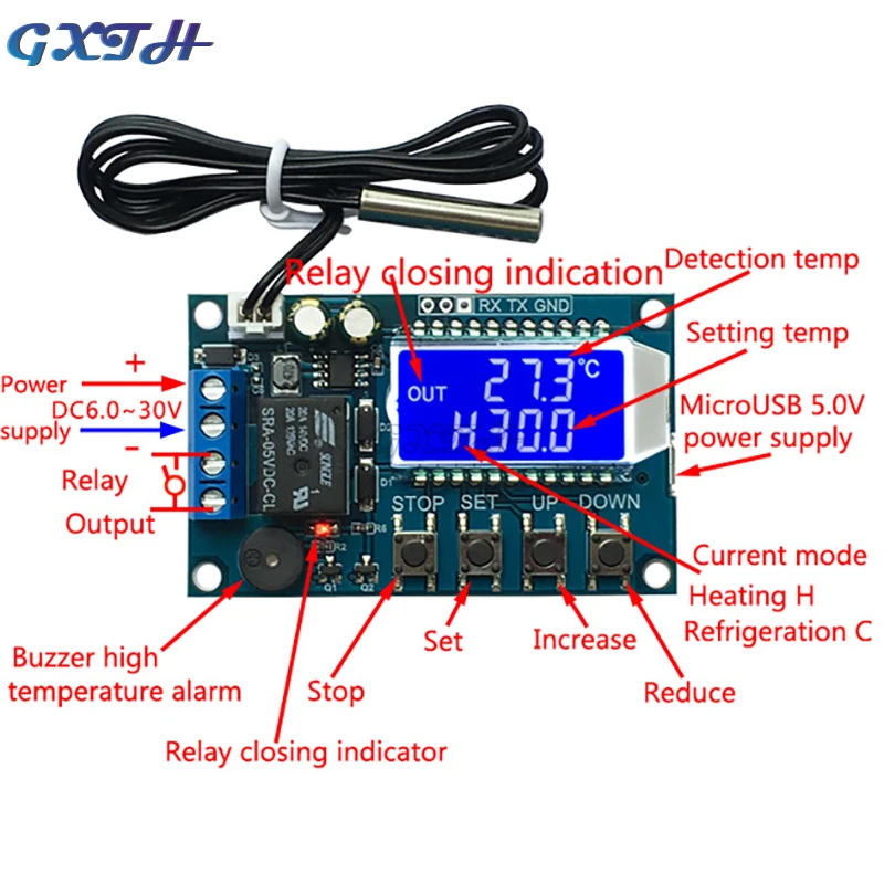 Digital Thermostat Heating Refrigeration Digital Temperature Control Switch Temperature Controller Module