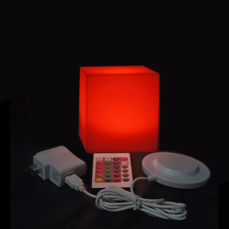 Multi Color novelty 13cm*13cm*13cm atmosphere PE Square Cube led cube light illuminated night light CE/FCC/RoHS approved 4pcs