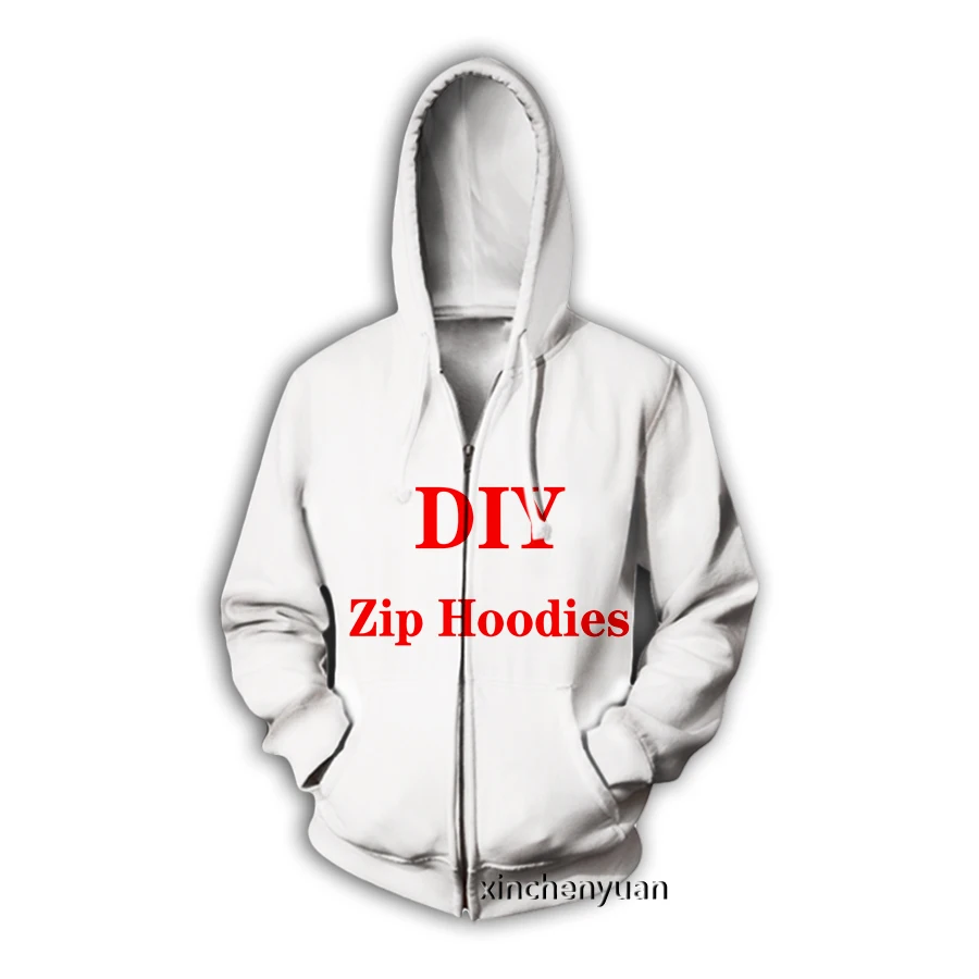 

3D Print Diy Custom Design Men Zipper Hoodies Women Coat Hip Hop Tops Suppliers For Drop Shipper Men's Zip Hoodeds