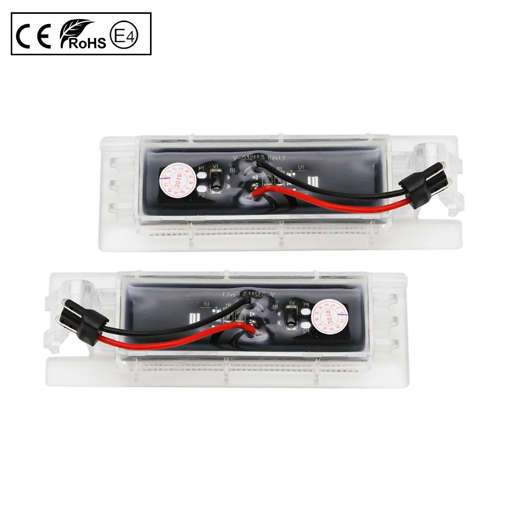 2PCS LED License Plate Light For Hyundai IX35 2010-2013 Tucson 2010-2014 6000K Xenon White No Error Backlight Number Plate Lamps