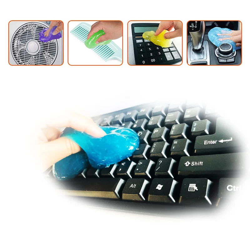 cleaning gel universal dust cleaner mud Slimy Gel Wiper Keyboard car Air Outlet Vent Dirt Powder Sticky Wiper Sweep Dust