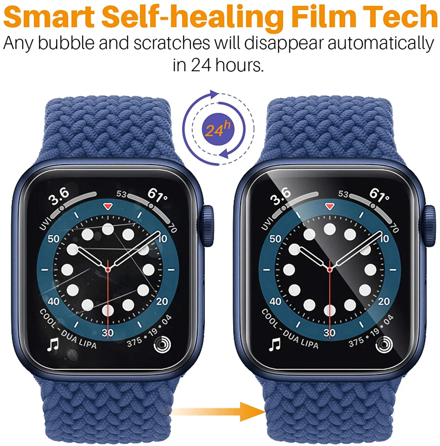 ฟิล์ม HD สำหรับ Apple ป้องกันหน้าจอ45มม.41มม.กระจกนิรภัย) IWatch Protector Apple นาฬิกา Series 7