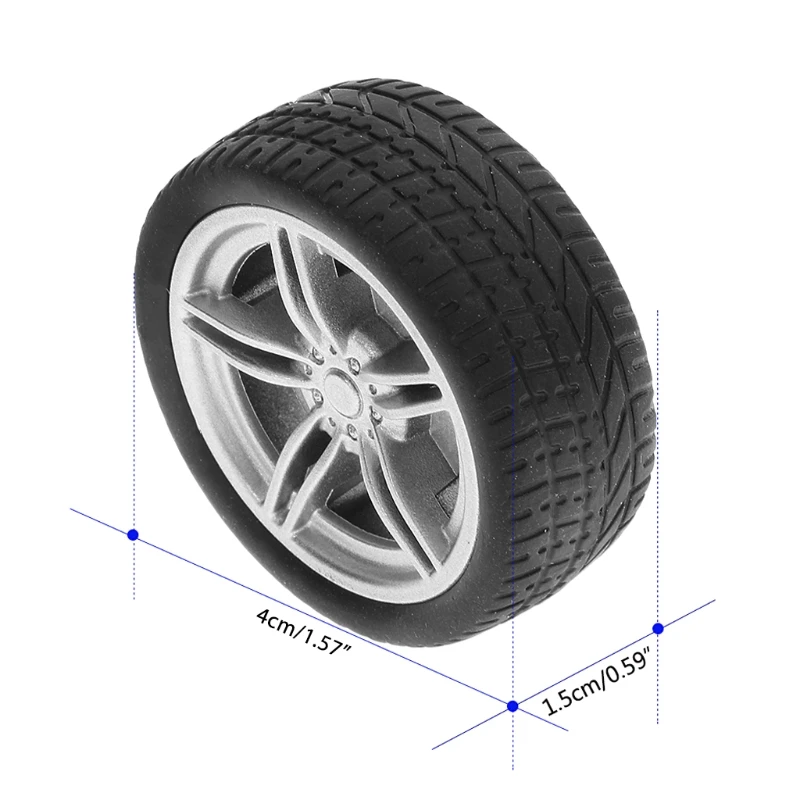 900C 4pcs Simulation Rubber Wheel Tire Wheel Toy Model DIY RC Spare Parts