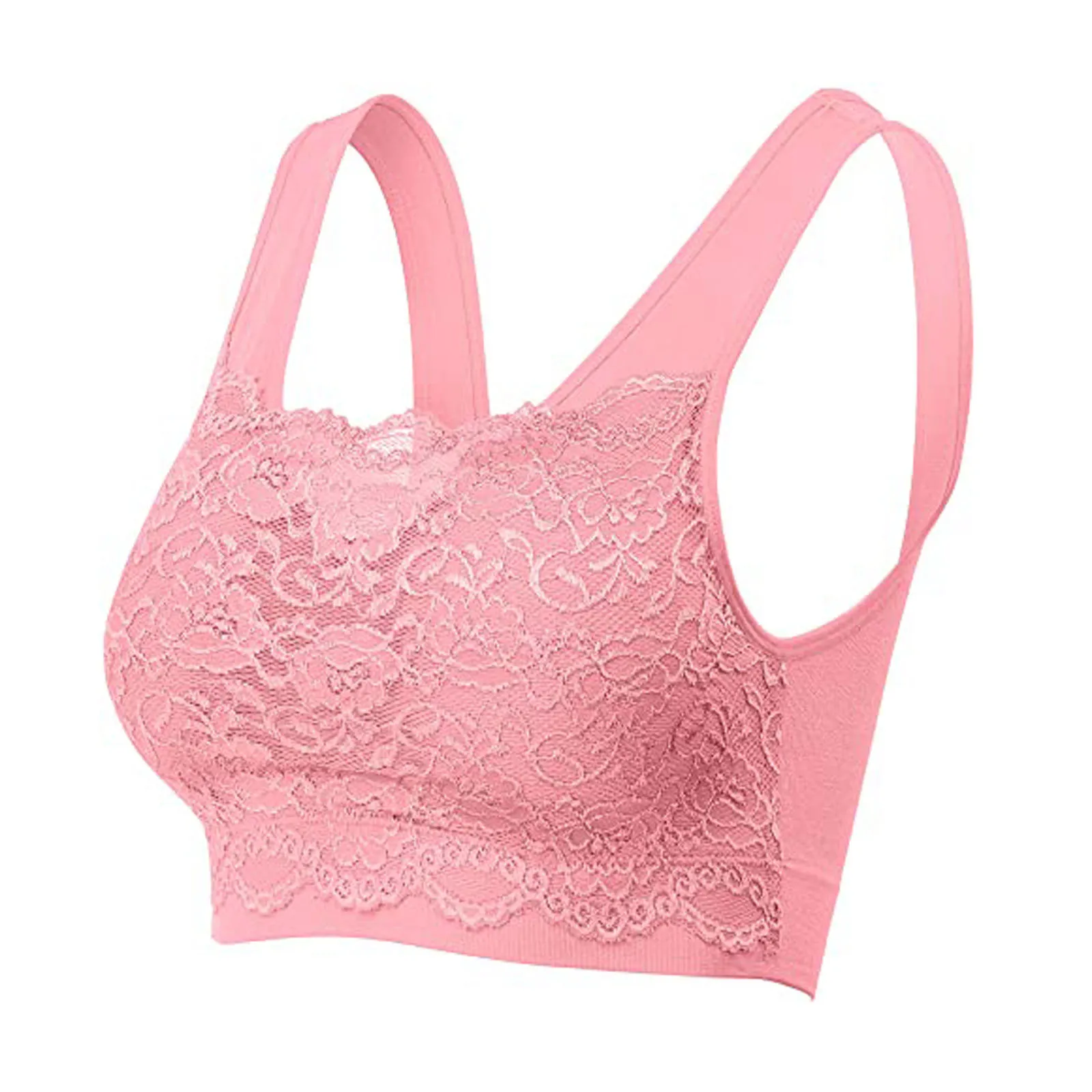 Women Lace Bra Floral Seamless Lace Bra Top With Front Slim Sexy Bra Cover Sports Corset Bra Comfortable Temptation Underwear