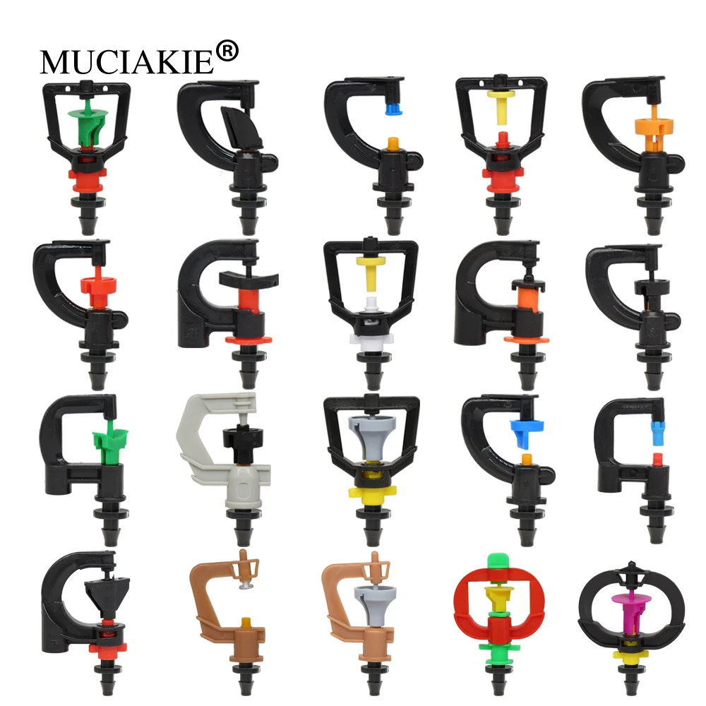 MUCIAKIE Garden Irrigation 360 Degree Hanging G Type Rotating Refraction Sprinklers Micro Water Misting Nozzle With 1/4\