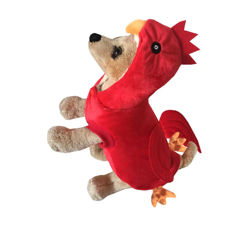 New Red Pet Clothes Cosplay Chicken Style Dog Coat Small Puppy Jumpsuit Coat Dogs Halloween Jacket Clothing