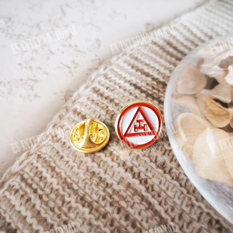 Masonic Lapel Pins Freemasonry Badge Mason Freemason BLM44 Royal Arch Masonry size1.3cm Round brooches and badges Brooch Symbol