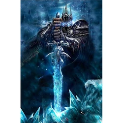 5D Diy diament malarstwo świat WoW Lllidan Arthas Llidan 3D Cross Stitch pełna plac diament haft mozaika do dekoracji domu