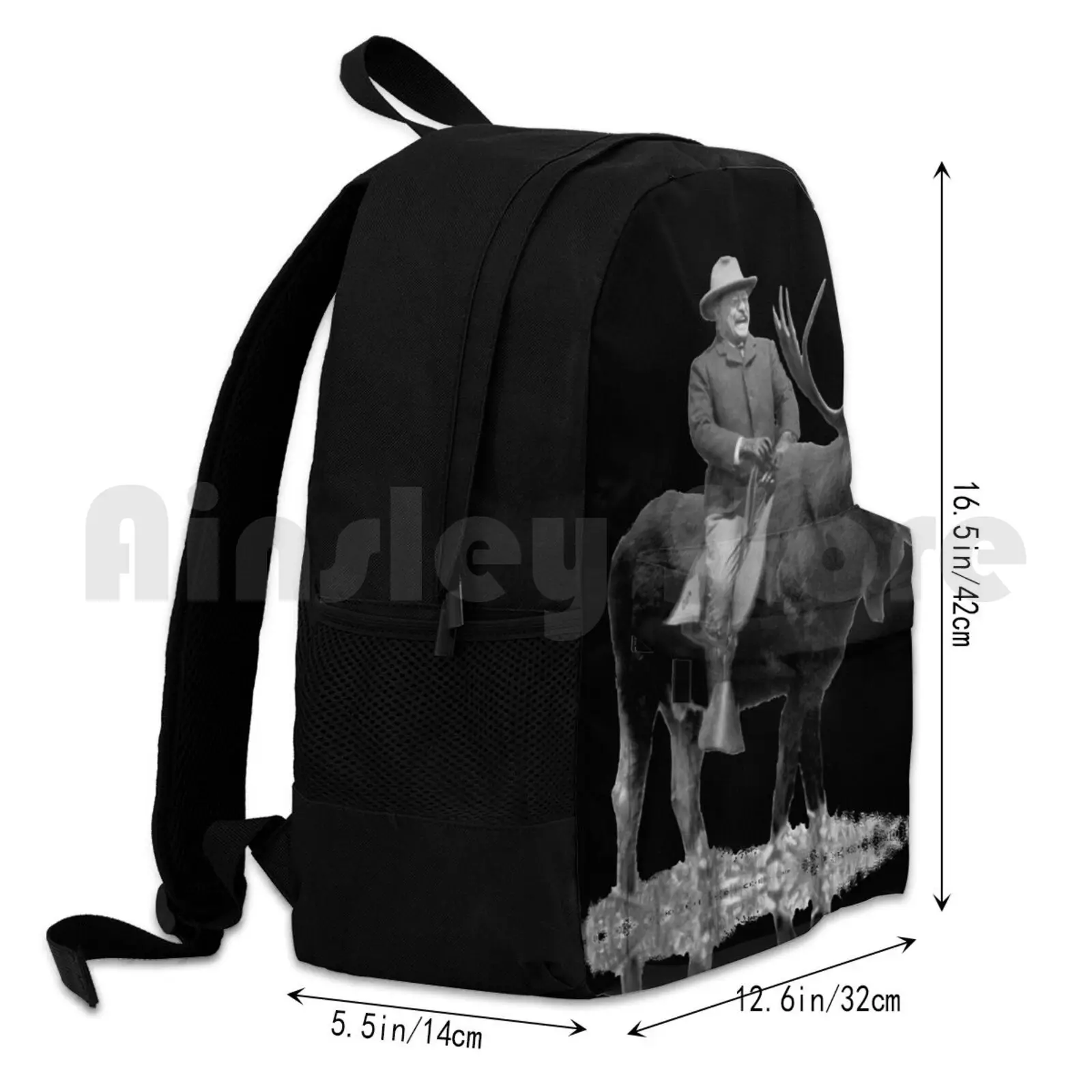 Teddy reitet einen Stier Elch Outdoor Wander rucksack wasserdicht Camping Reise Teddy Bullmoose Stier Elch lustige Präsident für Männer