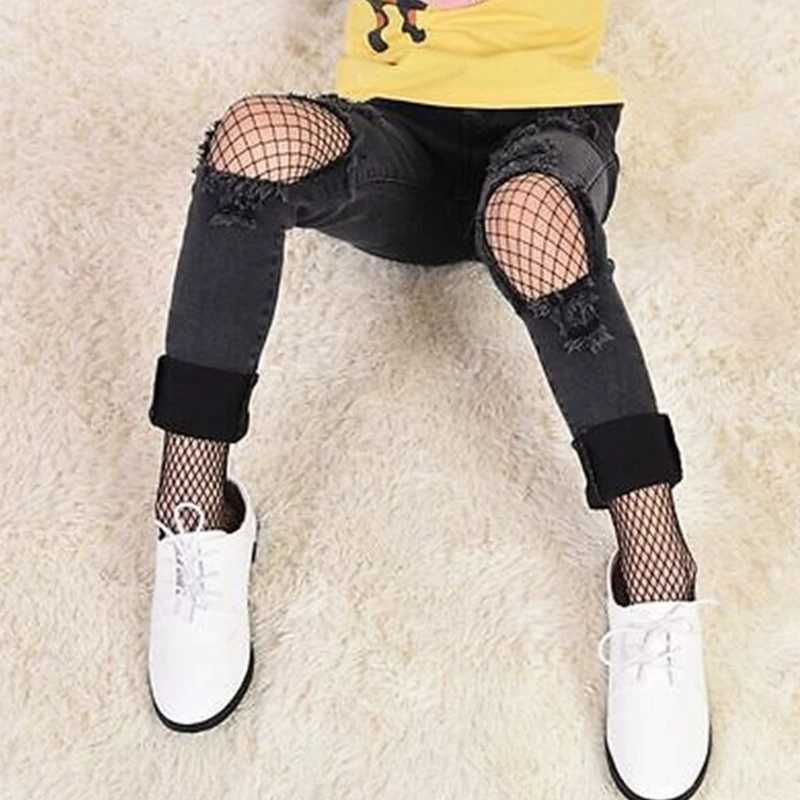 Girls Fashion Mesh Stockings Kids Baby Fishnet Stockings Black Pantyhose Tights