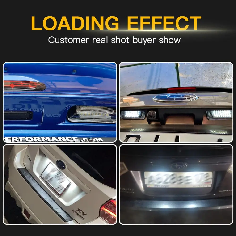 2X LED Number License Plate Light Lamp for Subaru Forester Impreza Legacy BRZ WRX XV Crosstrek TOYOTA FT86 GT86 Scion FR-S