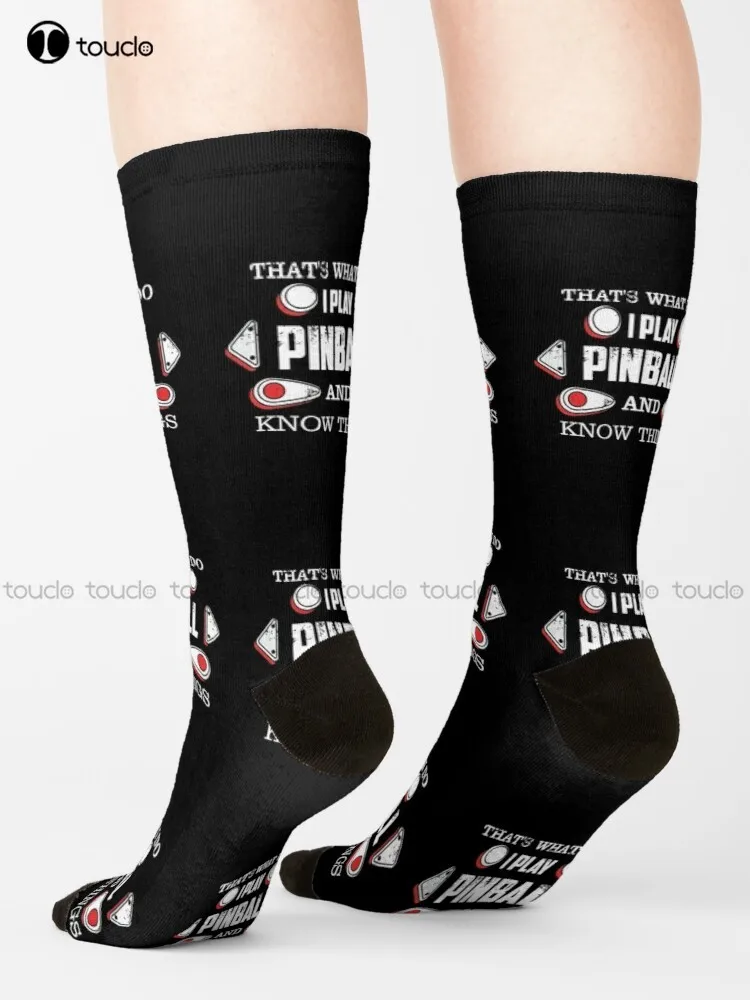 That'S What I Do I Play Pinball And I Know Things Socks Colorful Socks Christmas Gift Unisex Adult Teen Youth Socks Custom