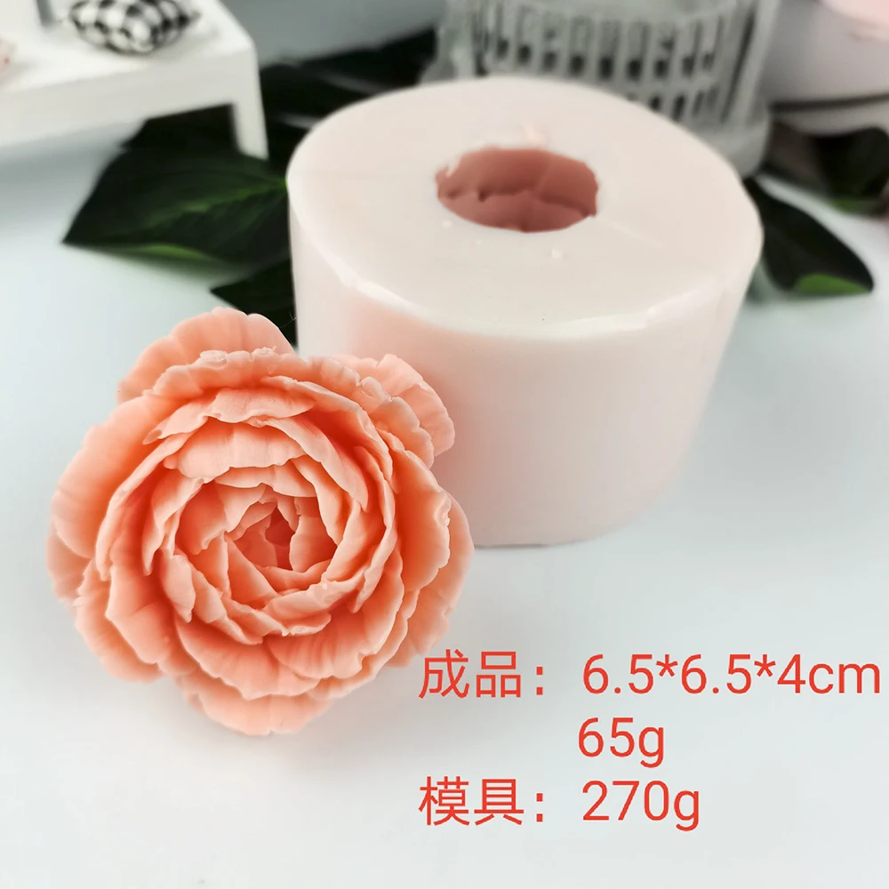 PRZY HC0089 Silica gel 3D molds flowers silicone soap mold flower candle aroma mould soap making moulds resin clay molds