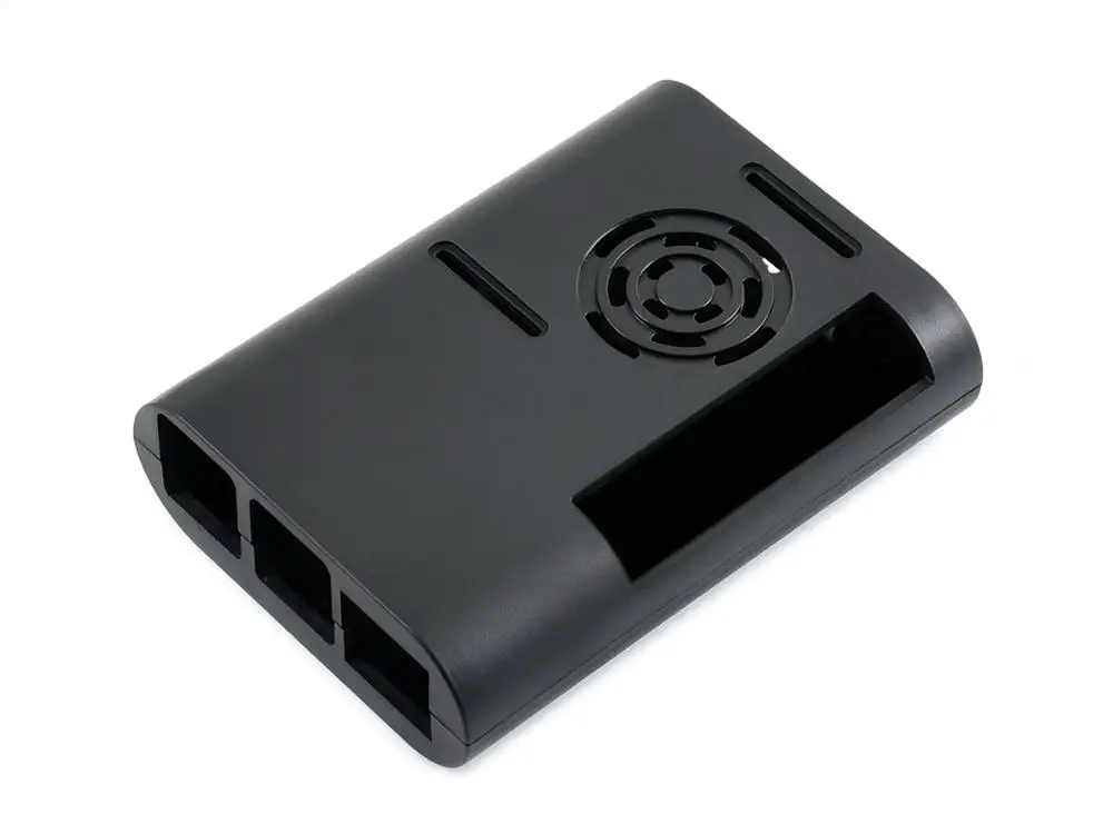 Waveshare Black ABS Case for Raspberry Pi 4, with Cooling Fan