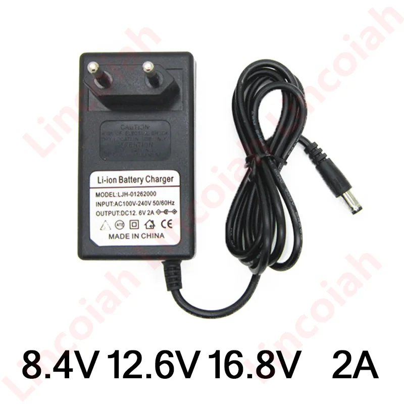 1PCS 100-240V DC 8,4V 12,6V 16,8V 2A Power Adapter Kabel Ladegerät 8,4 V 12,6 V 16,8 V 2A für 18650 Li-Ion lithium-batterie