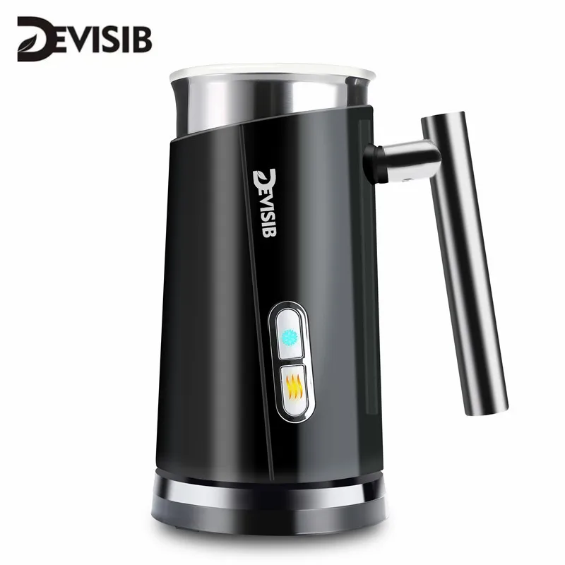 DEVISIB Milk Frother 3 in 1 Electric Steamer for Making Latte Cappuccino Coffee Milk Warmer Foamer Heater Non-Stick Auto Shutoff