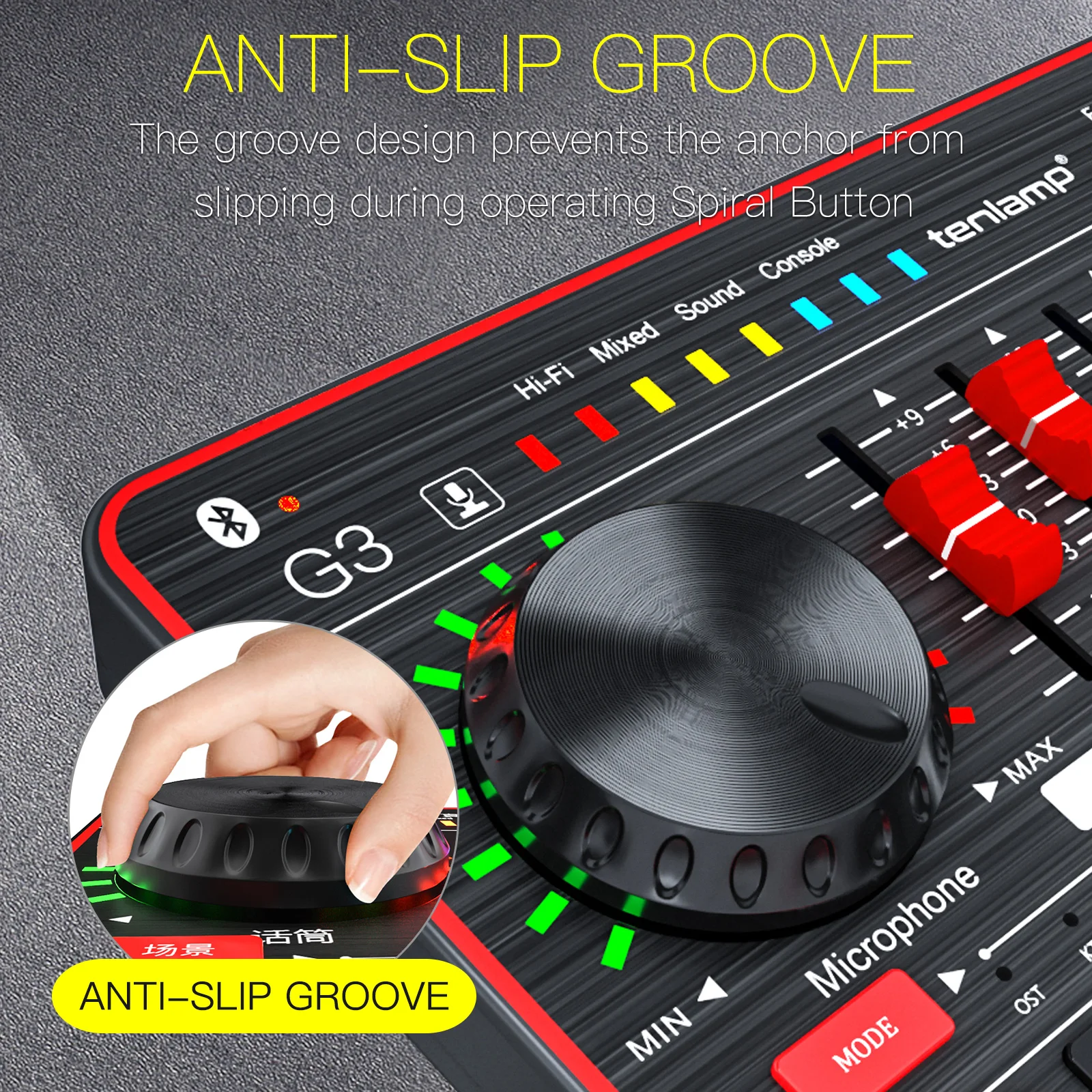 2022 Tenlamp Sound Card USB Condenser Wired Single Micr Professional Podcast PC Microphone for Streaming Gaming YouTube Singing