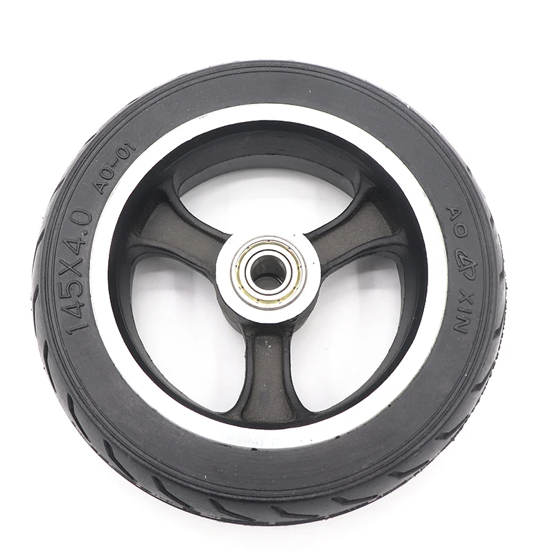 Hot sale solid wheels 6x2 145x40  tyre tire and alloy rim for Fast wheel F0,jackhot,Nes carbon fiber scooter