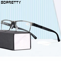 Lunettes de lecture en alliage de titane de haute qualité pour hommes, livre de lunettes pliable à 12 couches pour femmes (noir, pistolet)