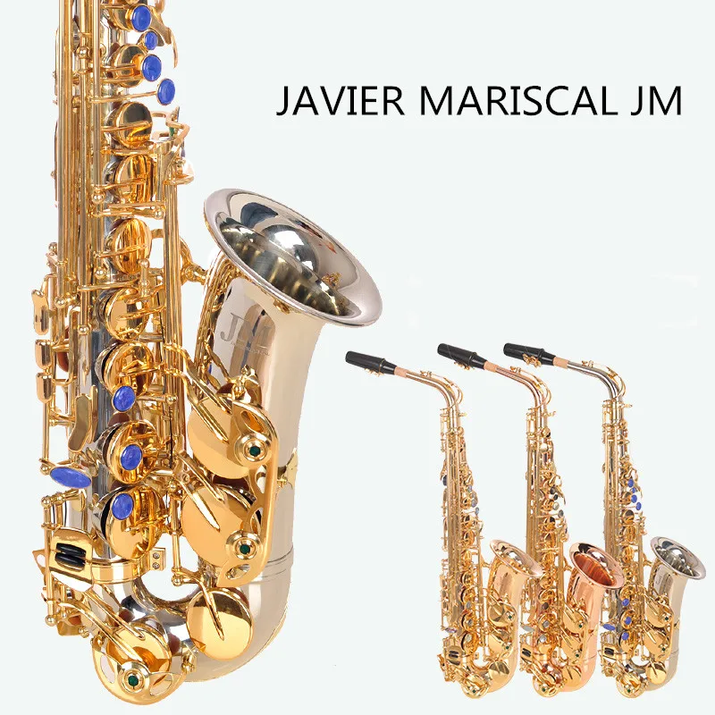 JM Tune Alto Saxophone Phosphorus Copper Rose Gold Lacquer Pearl Button E Flat Alto Sax Musical Instrument with Case