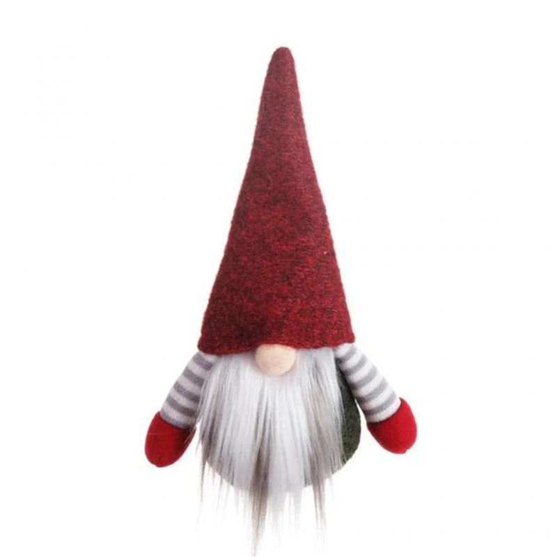 Christmas Swedish Gnome Scandinavian Tomte Santa Nordic Figurine Plush Elf Toy Winter Table Ornament M68E