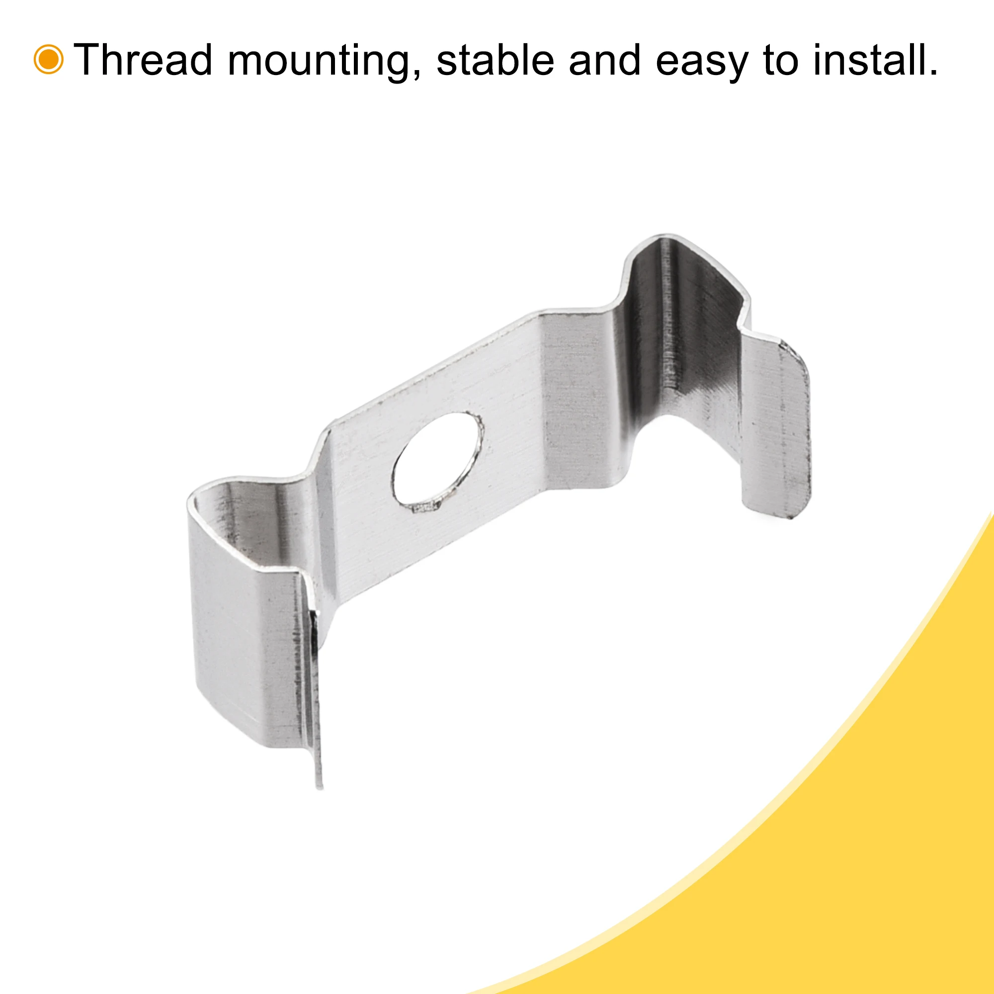 Uxcell T5 Clips Bracket for LED Tubing, LED Fluorescent Tube Holder with 3 Pin Connector, Stainless Steel 1 Set