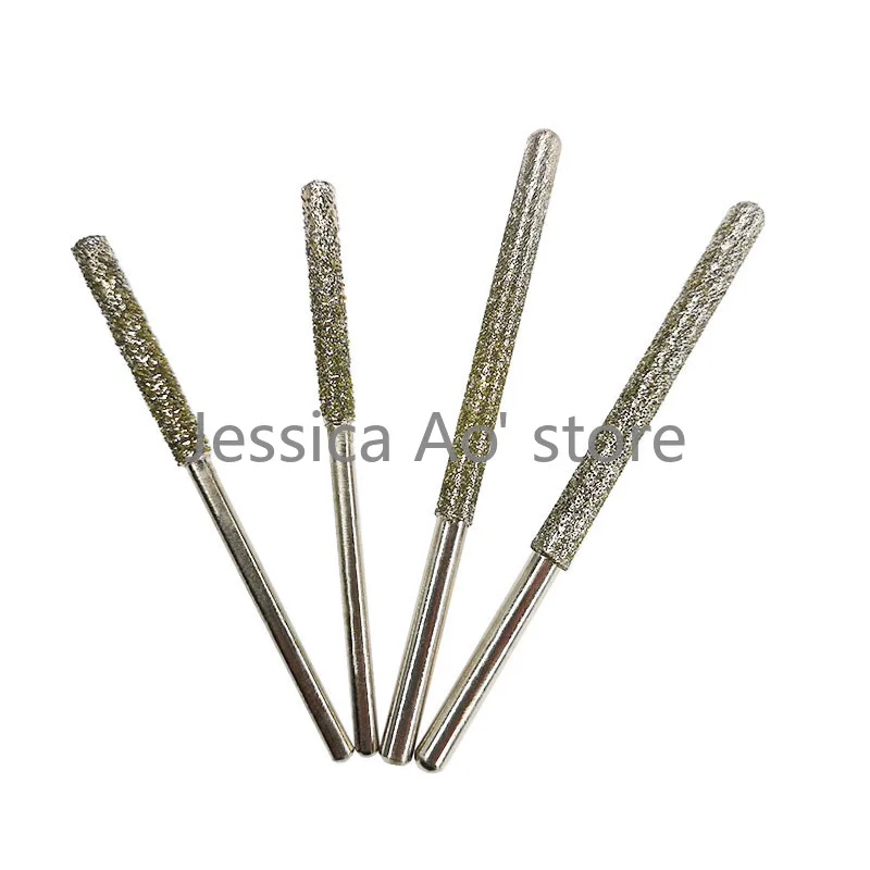 8pcs Long Round Stick Coarse Sand Rod Diamond Grinding Needle Rough Sand Rotary Burrs Granite Cutters Jade Stone Sanding Tools