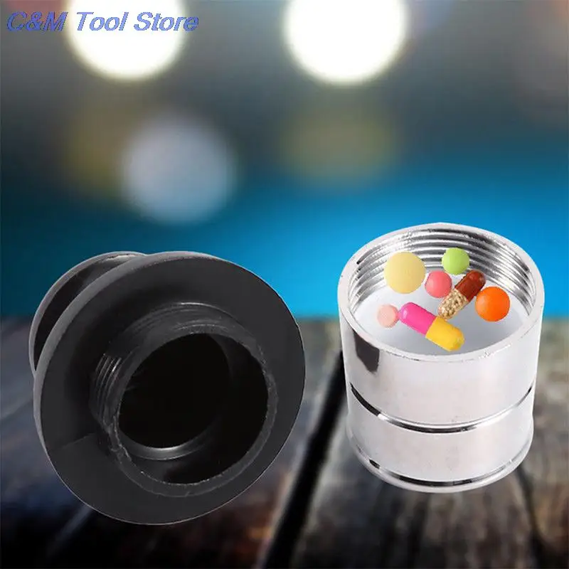 1pc Car Lighter Shaped Metal Safe Secret Stash Diversion Pill Box Container