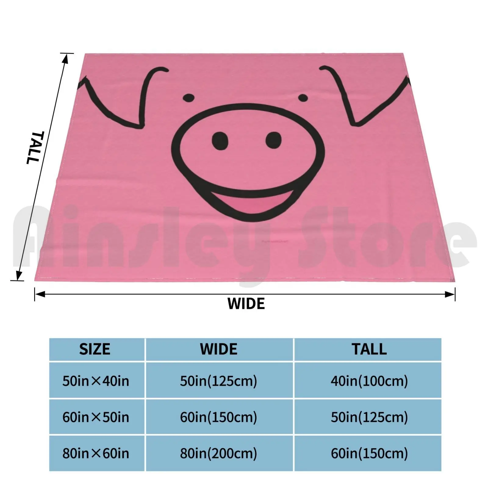 Pink Piggy Blanket Fashion Custom Pig Piggy Pink Pig Pink Pig Pig Piggy Snout Pig Snout Piggy Snout Piggy Bank