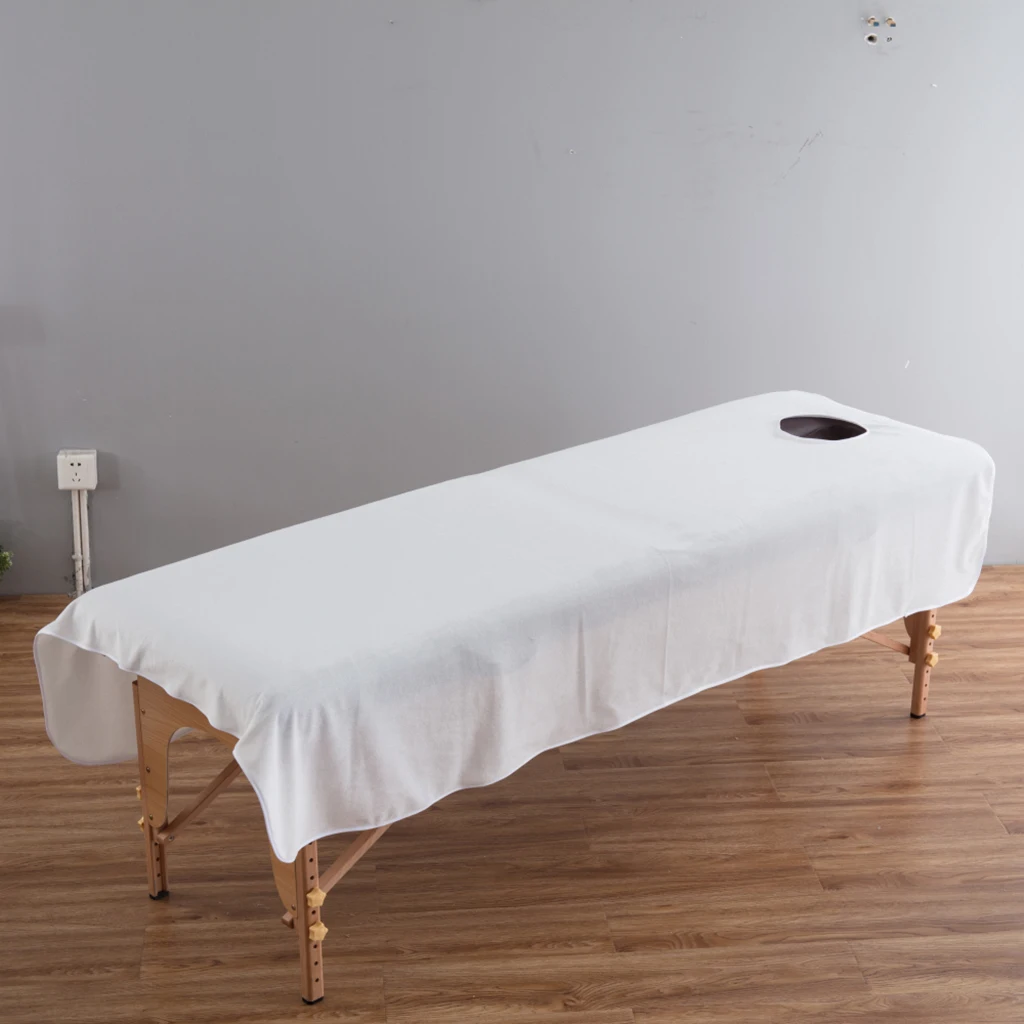 Crystal Velvet Beauty Massage Table Sheet Facial Bed Cover with Face Hole salon sheets SPA massage bed table cover sheets