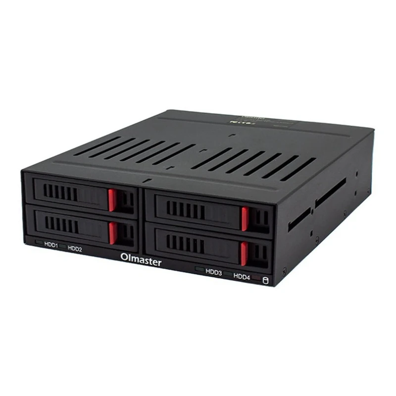 Oimaster He-2006 4 Slots Sata Internal Rack 2.5 Inch Hard Drive Case Internal Mobile Rack With Led Indicator Built-In Fan