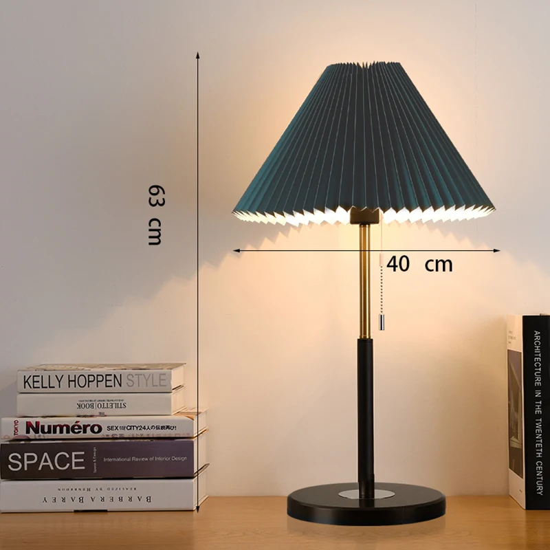 Pleated KD table lamp lampshade E27 Korea ins wall lamp lampshade modern minimalist DIY Nordic washable lampshade