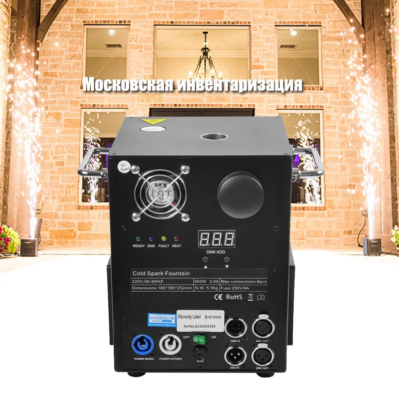 

650w Cold Spark Fountain Fireworks Sparkular Machine Wireless Remote Fountain Fireworks Stage Effect For Wedding Party