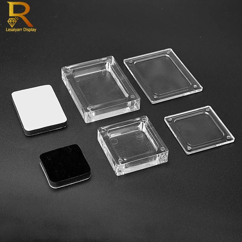 Creative Transparent Jewelry Display Box Necklace Pendant Case Acrylic Showing Case Holder Jewelry Gift Box Trinket Box